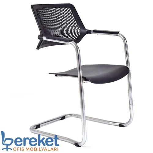 Nova plastic waiting chair with one-piece plastic shell and chrome base